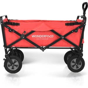 Wonderfold Utility Outdoor Dog & Cat Wagon, Red