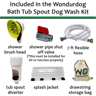 Show full view: Wondurdog Bathtub Spout Dog Wash Kit slide 3 of 13