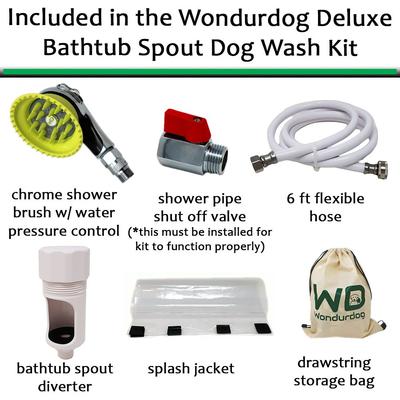 Show full view: Wondurdog Deluxe Bathtub Spout Dog & Cat Wash Kit slide 2 of 9