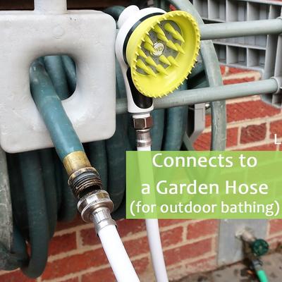 Show full view: Wondurdog Large Bathtub Spout with Splash Shield & Hose Attachment Dog Wash Kit, White/Green slide 8 of 10