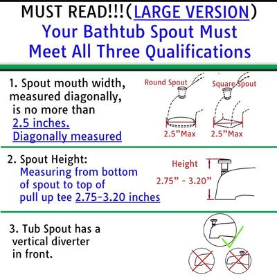 Show full view: Wondurdog Large Bathtub Spout with Splash Shield & Hose Attachment Dog Wash Kit, White/Green slide 3 of 10