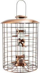 Woodlink Brushed Copper Caged 6-Port Tube Wild Bird Feeder, 1.25-lb