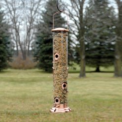 Woodlink Brushed Copper Mega Tube Wild Bird Feeder, 5.5-lb slide 2 of 2