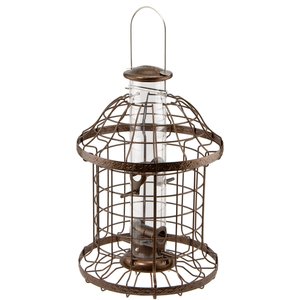 Woodlink Caged 4-Port Tube Wild Bird Feeder, 1.25-lb