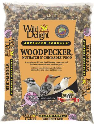 Show full view: Woodpecker Starter Kit - Wild Delight Wild Bird Food, C&S Suet Food, Suet Basket Feeder slide 2 of 9