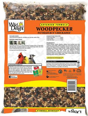 Show full view: Woodpecker Starter Kit - Wild Delight Wild Bird Food, C&S Suet Food, Suet Basket Feeder slide 4 of 9