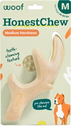 Woof HonestChew Antler Hard Density All-Natural Food Grade Dog Chew Toy, Ivory, Medium