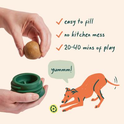 Show full view: Woof Party Pupsicle Treat Dispensing Dog Toy, Dark Green, Large slide 3 of 10