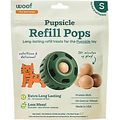 Woof Pupsicle Pops Refills Beef Grain-Free Lickable Dog Treats, Small, 6-oz bag, 10 count