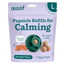 Woof Pupsicle Pops Refills Calming Beef Grain-Free Lickable Dog Treats, Large, 7 count