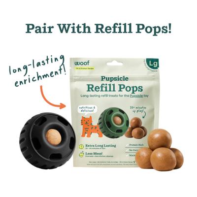 Show full view: Woof Pupsicle Power Chewer Refillable Dog Treat Dispenser Toy, X-Large slide 8 of 11