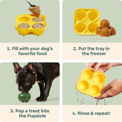 Show full view: Woof Pupsicle Treat Tray Mold Treat Dispenser Dog Toy, Small slide 5 of 10