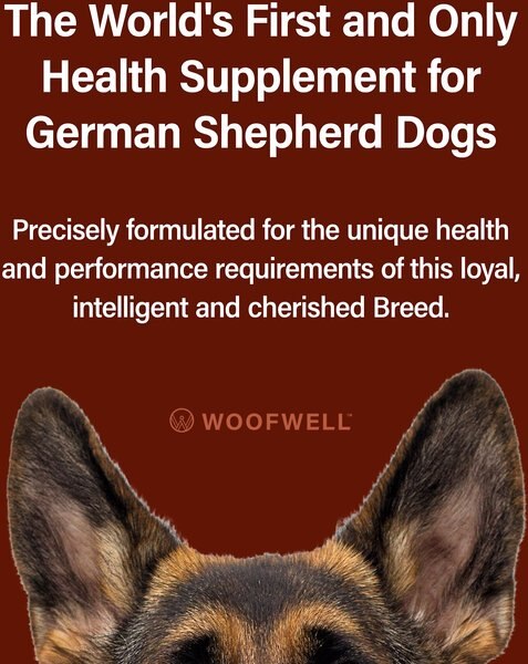WoofWell Health Support Bacon Flavored German Shepherd Soft Chews Dog Supplement, 60 count