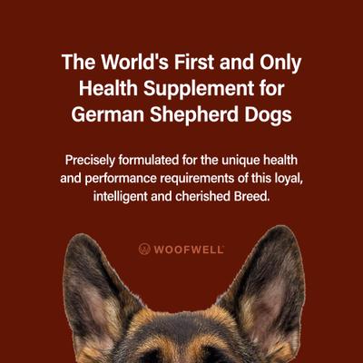 Show full view: WoofWell Health Support Bacon Flavored German Shepherd Soft Chews Dog Supplement, 60 count slide 4 of 7
