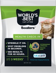 World's Best Boosters Health Check-In Cat Litter Additive, 4.2-oz bundle