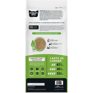 World's Best Comfort Care Unscented Clumping Corn Litter, 28-lb bag