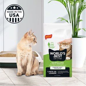 World's Best Comfort Care Unscented Clumping Corn Litter, 28-lb bag