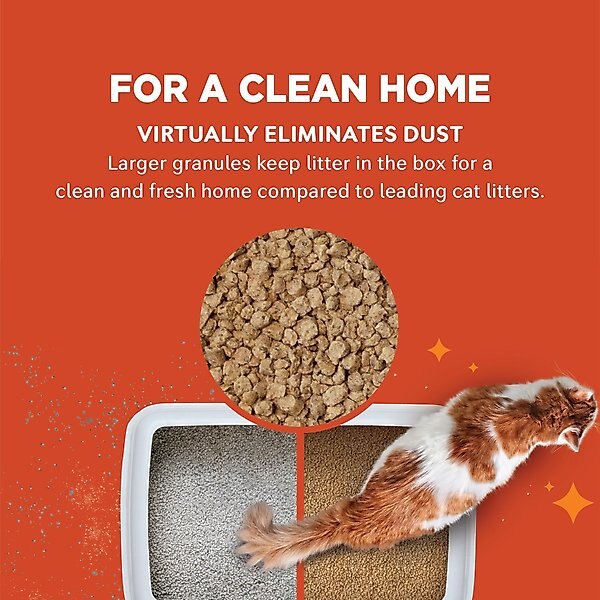 Low Dust Low Tracking Cat Litter WORLD'S BEST Low Tracking & Dust Control Multiple Cat Litter, 15-lb