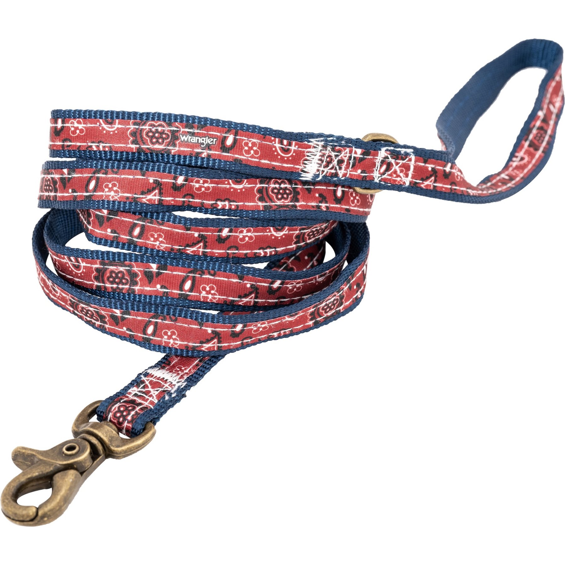 Wrangler Removable Dog Bandana Lead, Red, Small: 6-ft long, 1-in wide