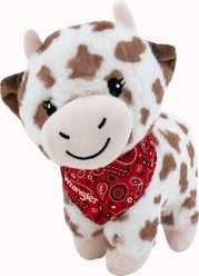 Wrangler Spotted Cow Plush Dog Toy, Brown