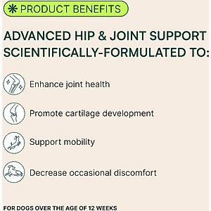 Wuffes Advanced Hip & Joint Supplement with Glucosamine & Chondroitin for Large Dogs, 30 count