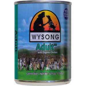 Wysong Adult with Organic Chicken Canned Dog Food, 12.5-oz, case of 12
