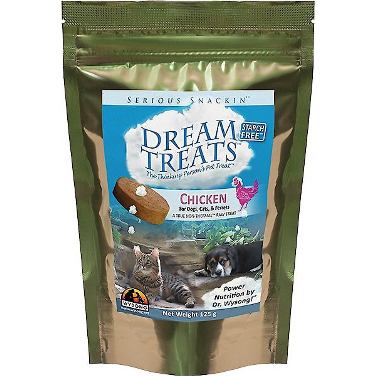 Wysong Dream Chicken Freeze-Dried Dogs,Cats & Ferret Treats, 4.9-oz