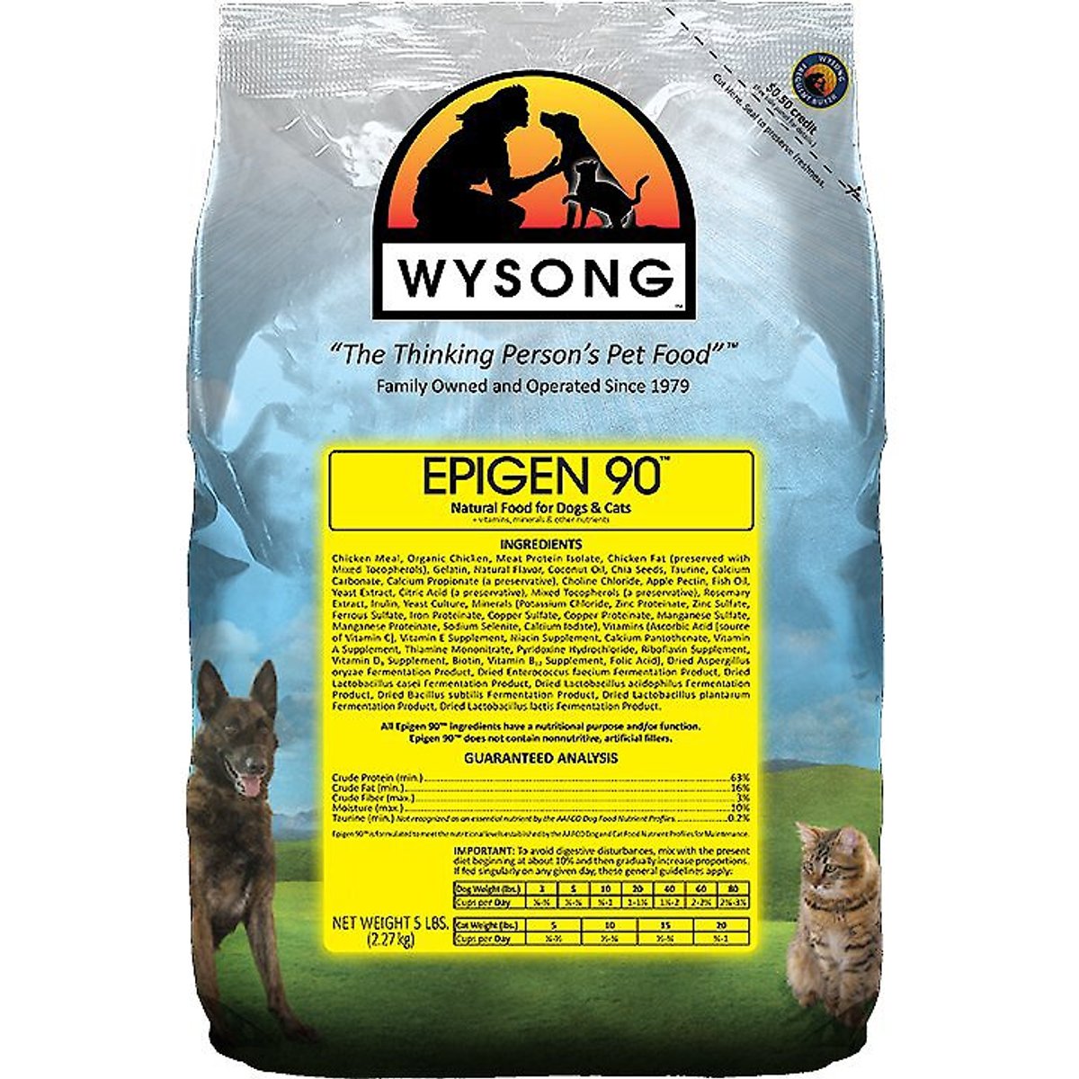 Wysong Epigen 90 Starch-Free Formula Dry Dog & Cat Food, 5-lb bag