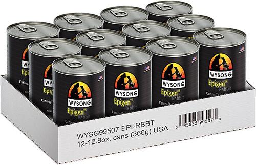 Show full view: Wysong Epigen Rabbit Formula Grain-Free Canned Dog Food, 12.5-oz, case of 12 slide 4 of 5