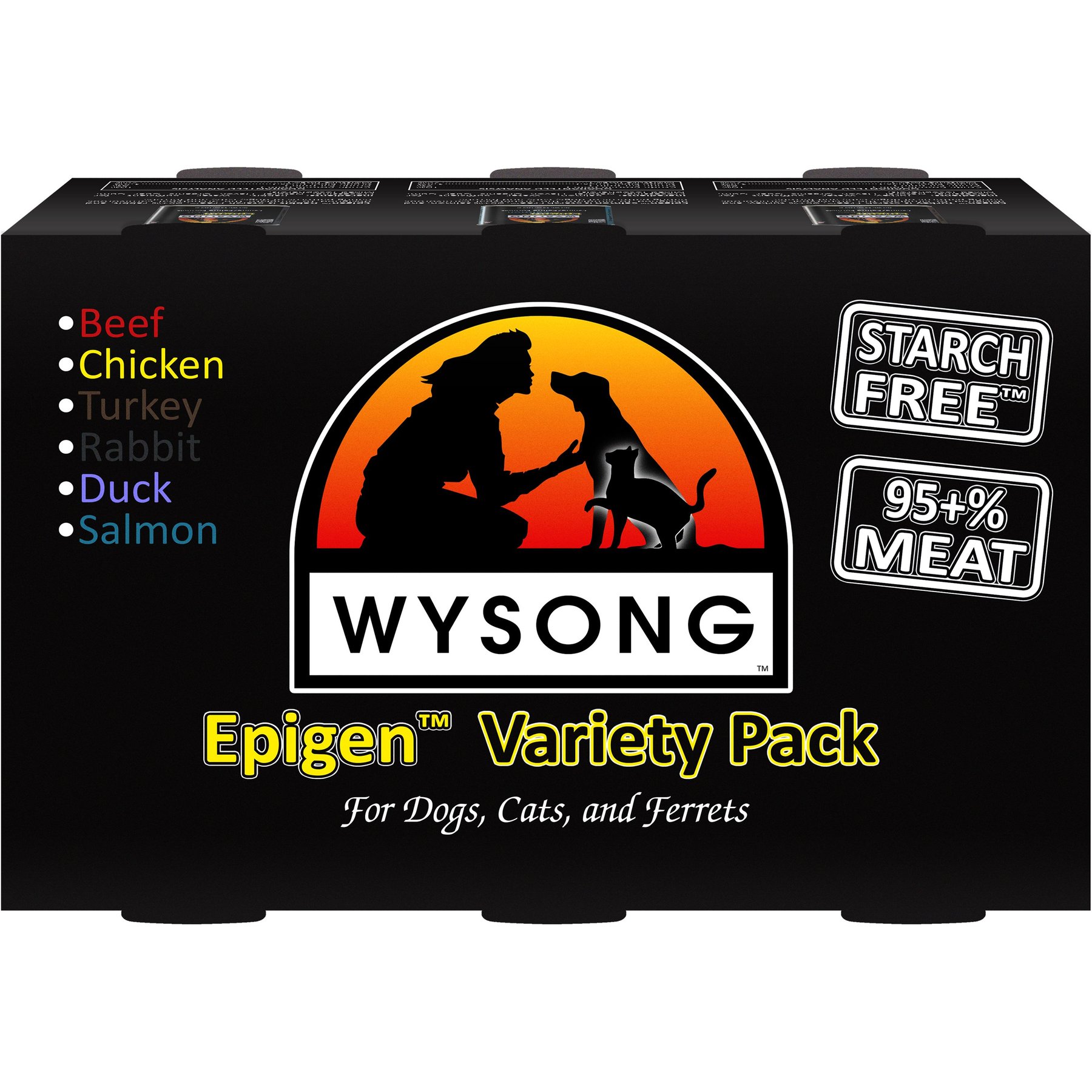 Wysong Epigen Variety Pack Canned Dog, Cat & Ferret Food, 13-oz, 6 ct