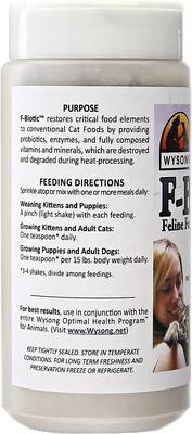 Show full view: Wysong F-Biotic Cat Food Supplement, 9-oz bottle slide 4 of 7