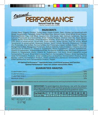 Show full view: Wysong Optimal Performance Dry Dog Food, 5-lb bag slide 6 of 7