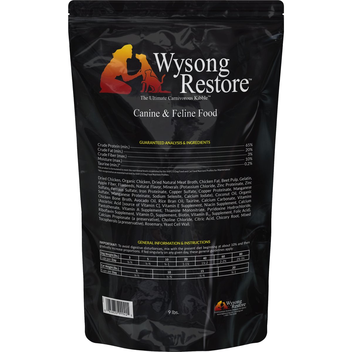 Wysong Restore Grain-Free Dog & Cat Food, 9-lb bag