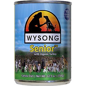 Wysong Senior with Organic Turkey Canned Dog Food, 12.5-oz, case of 12