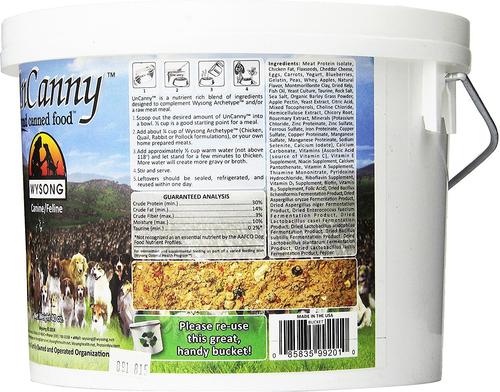 Show full view: Wysong Uncanny Blend Freeze-Dried Raw Dog & Cat Food Mix, 40-oz bucket slide 4 of 6