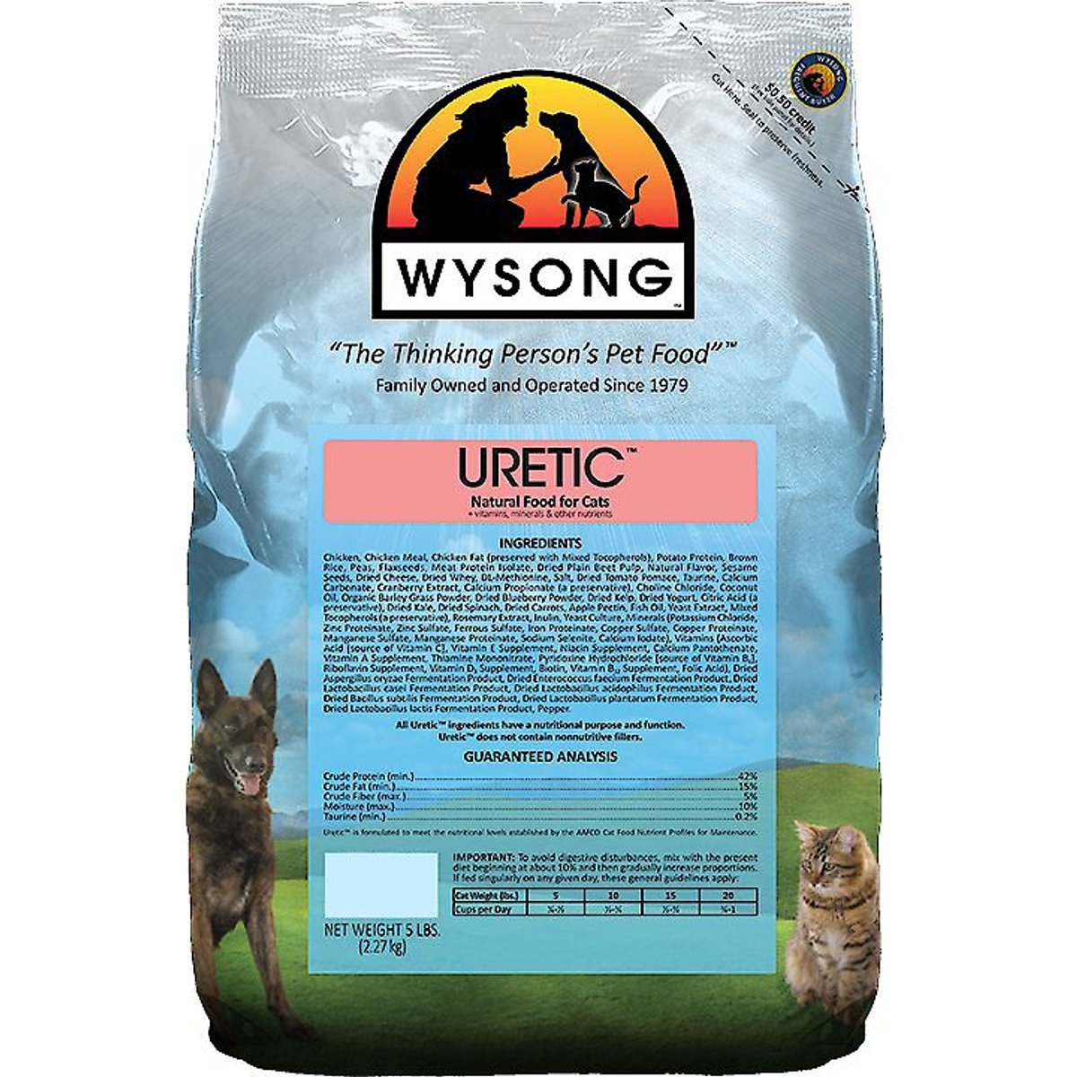 Wysong Uretic Dry Cat Food, 15-lb bundle
