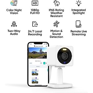 Wyze Cam OG Indoor & Outdoor Wi-Fi Pet Camera, White
