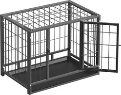 Xbrigh Collapsible Double-Door Wire Dog Crate with Tray, Black, Small: 27-in slide 2 of 7