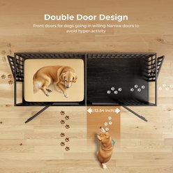 Xbrigh Furniture Crate for 2 Dogs, Black, Medium: 79-in slide 2 of 8