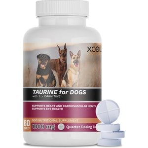 XCEL Cardiovascular & Eye Taurine Health Support Flavored Tablet Heart Supplement for Dogs, 60 count