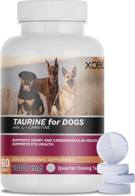 XCEL Cardiovascular & Eye Taurine Health Support Flavored Tablet Heart Supplement for Dogs, 60 count