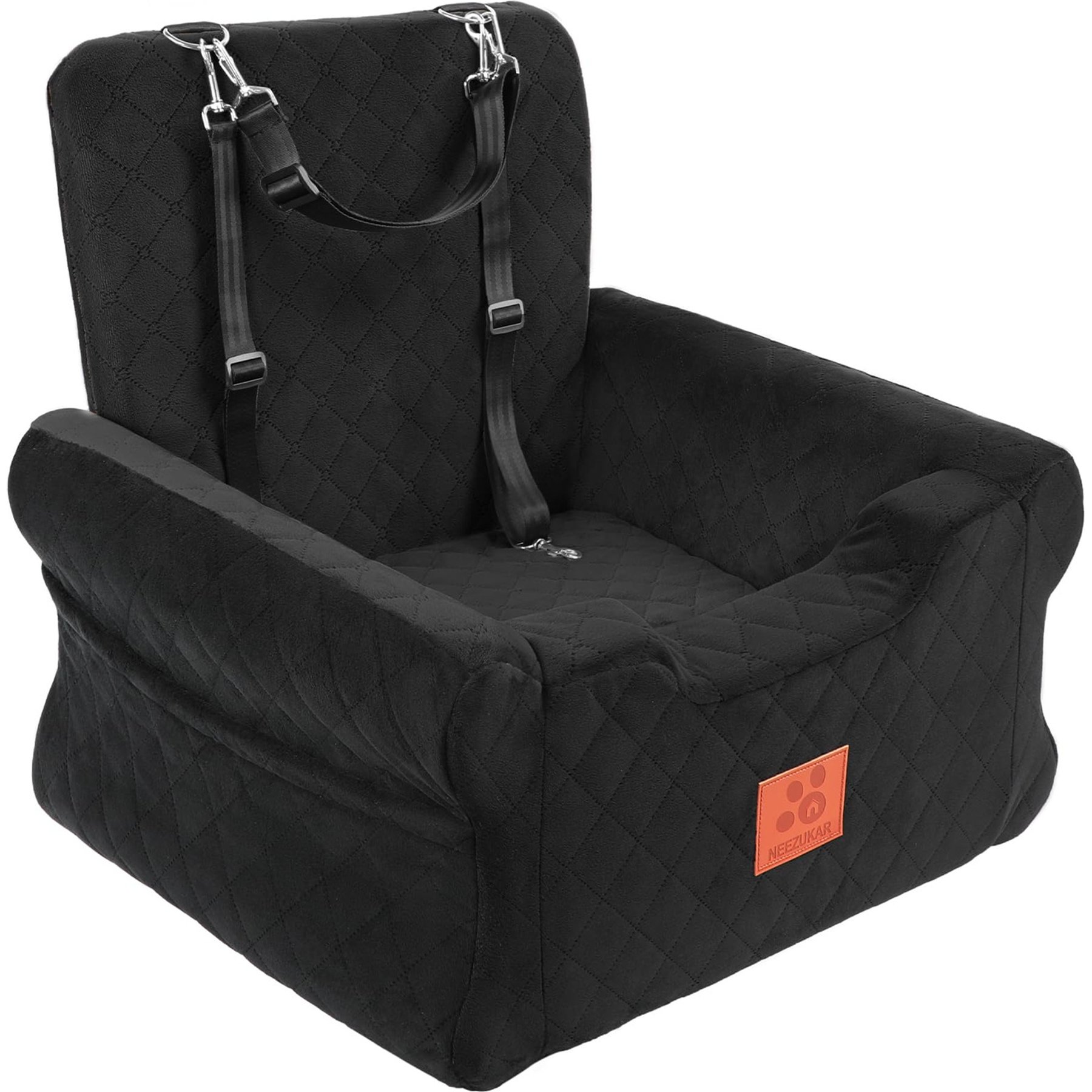 XIEEAOZEE Elevated Dog Car Seat, Black