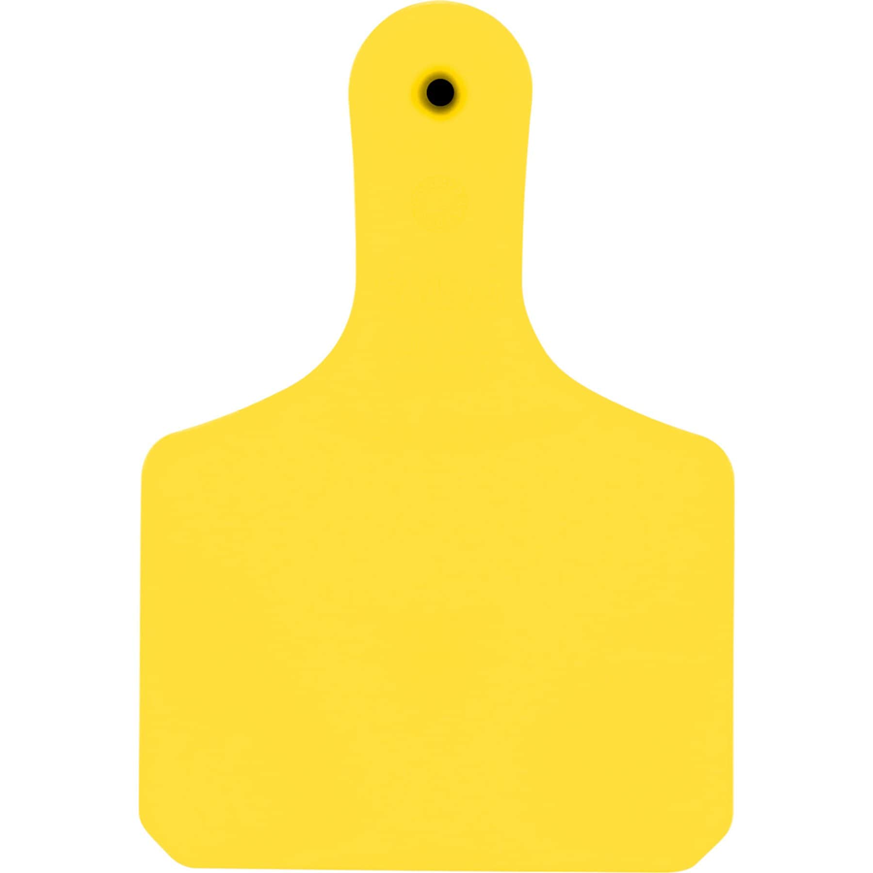 Y-Tex Corporation Blank Calf ID Tag, 25 count, Yellow