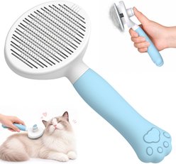 Yafylly Short & Long Haired Detangling Cat Brush, Blue