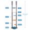 Show in main carousel: Yaheetech 103-in Adjustable Floor-to-Ceiling Cat Tree, Blue/Orange slide 4 of 8
