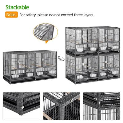 Show full view: Yaheetech 18-in Wide Stackable Divided Breeder Cage, Black slide 4 of 10