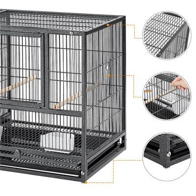 Show full view: Yaheetech 18-in Wide Stackable Divided Breeder Cage, Black slide 6 of 10