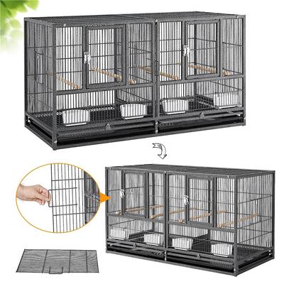 Show full view: Yaheetech 18-in Wide Stackable Divided Breeder Cage, Black slide 7 of 10