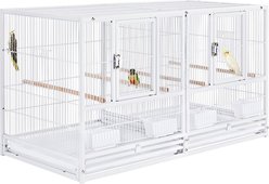 Yaheetech 18-in Wide Stackable Divided Breeder Cage, White