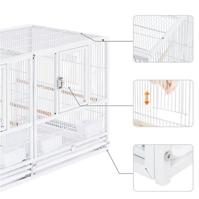 Show full view: Yaheetech 18-in Wide Stackable Divided Breeder Cage, White slide 6 of 10